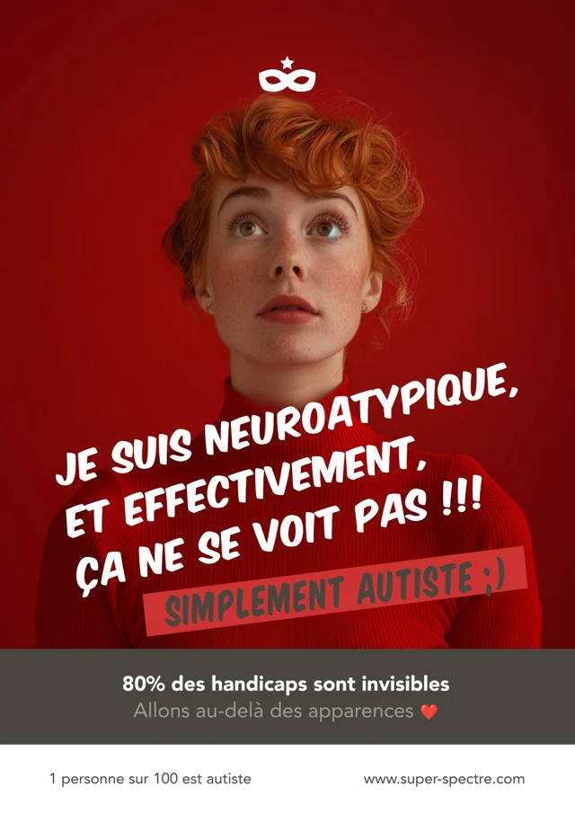 Je suis neuroatypique, et effectivement, ça ne se voit pas !!! 80 % des handicaps sont invisibles. Allons au-delà des apparences.