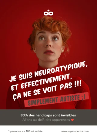 Je suis neuroatypique, et effectivement, ça ne se voit pas !!! 80 % des handicaps sont invisibles. Allons au-delà des apparences.